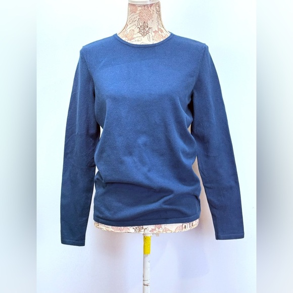 BELFORD Blue crew neck knit sweater size M - Picture 5 of 12